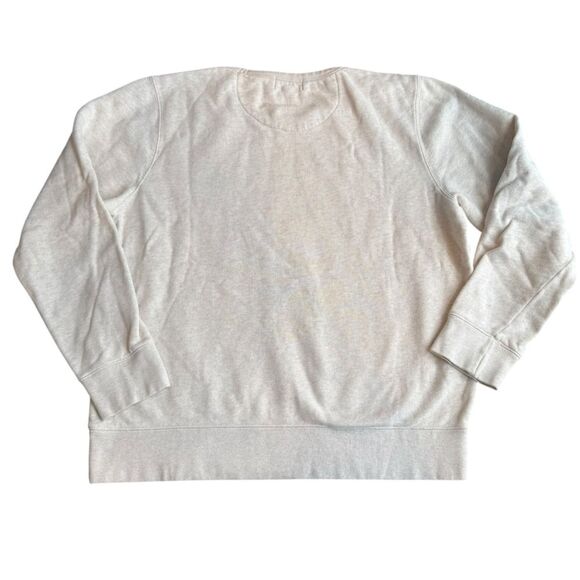 Maison Labiche M Notorious Embroidered Crewneck Sweatshirt‎ Beige Navy Cotton - Picture 7 of 7